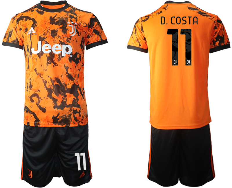 Men 2020-2021 club Juventus Second away #11 orange Soccer Jerseys->juventus jersey->Soccer Club Jersey